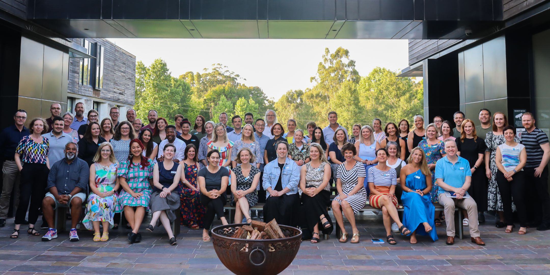 A group of leaders smiling for a group photo for the 2023 Williamson Community Leadership Program in Marysville